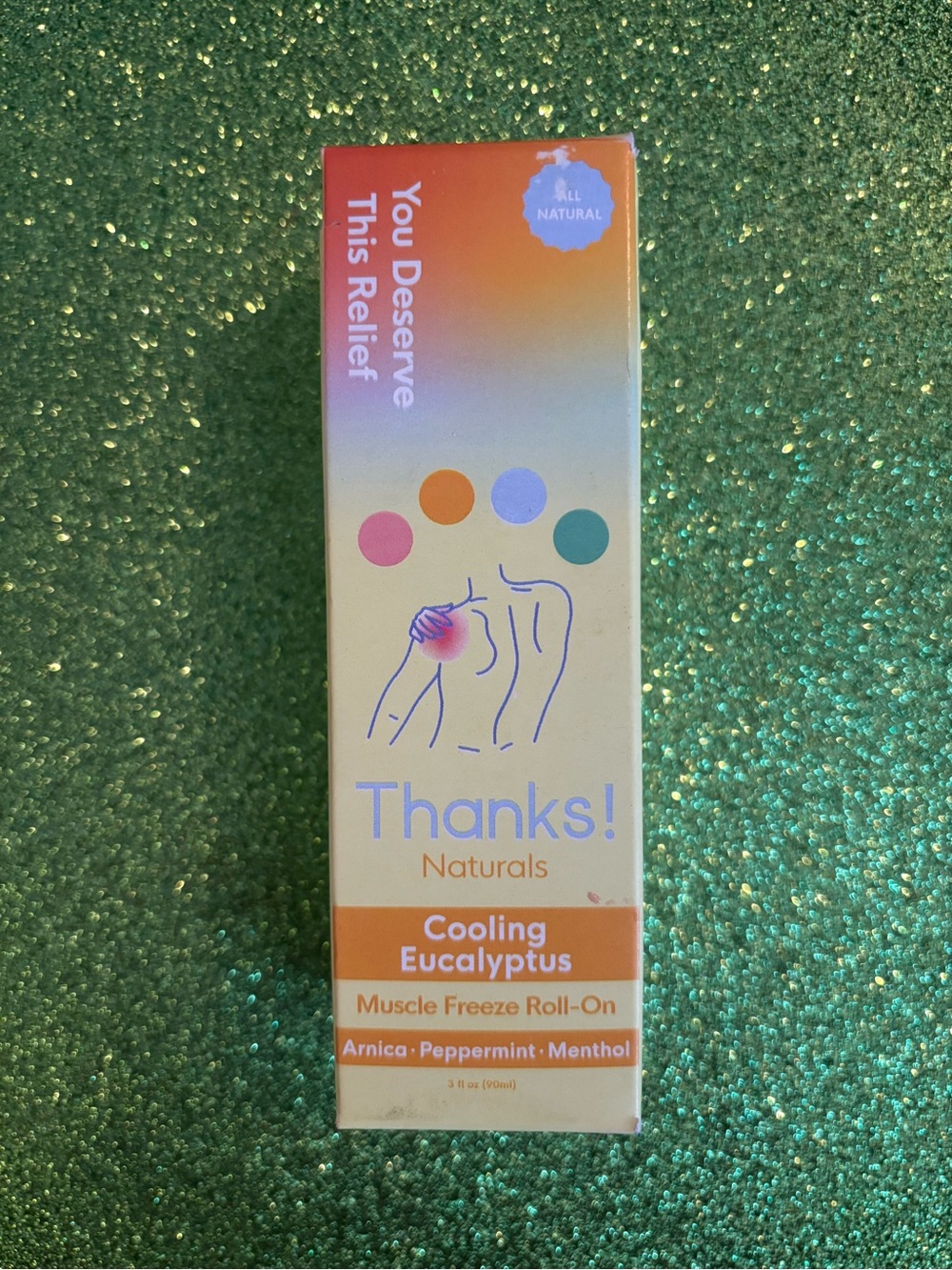 BNIB Cooling Eucalyptus Muscle Freeze Roll-On - Orange